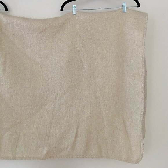 Pottery Barn Faux Sherpa and Mohair Throw Blanket Ivory Cream Color 50x60 Inches - Picture 5 of 15